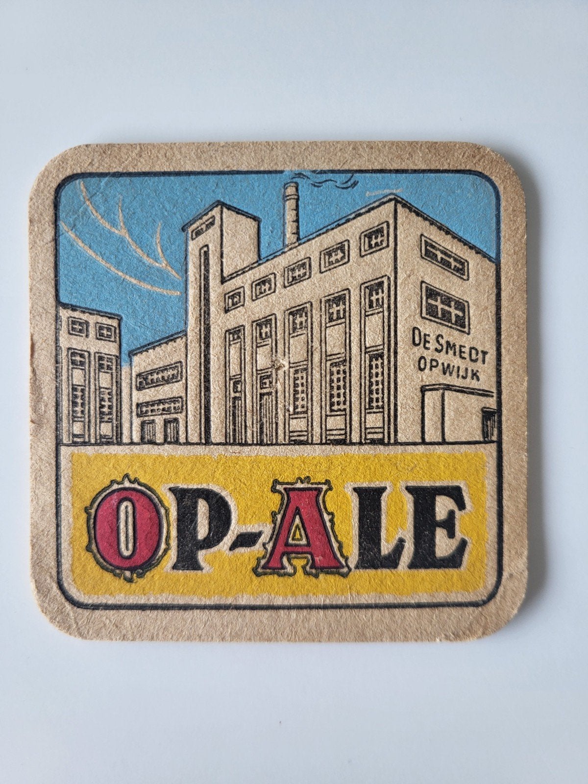 oud bierviltje Op-Ale, Verzamelen, Ophalen of Verzenden, Gebruikt, Viltje(s), Overige merken