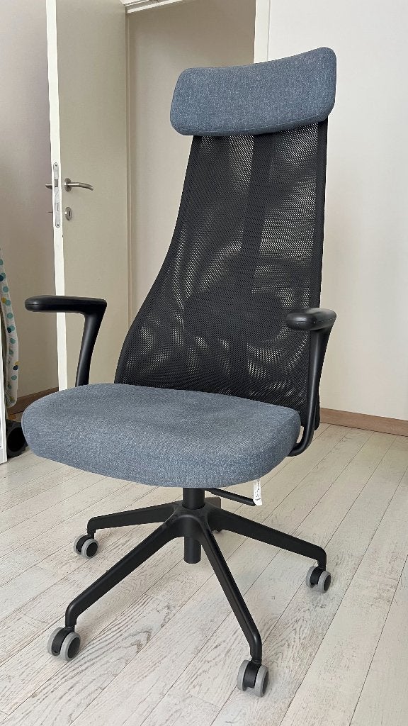 Chaise de bureau IKEA JÄRVFJÄLLET ergonomique, Comme neuf, Enlèvement, Bleu, Chaise de bureau