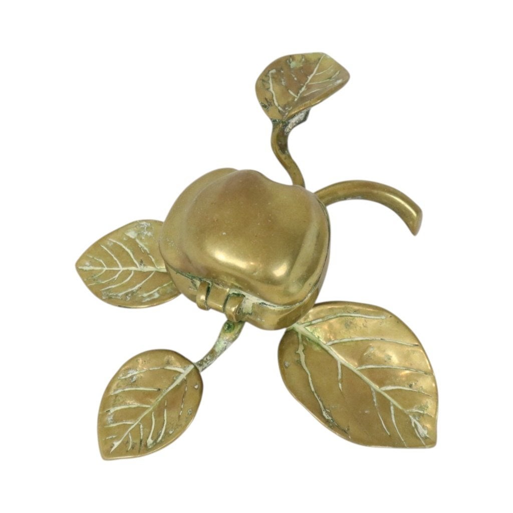 Franse Art Nouveau Juwelendoos Asbak Messing Appel Jaren 20, Ophalen of Verzenden
