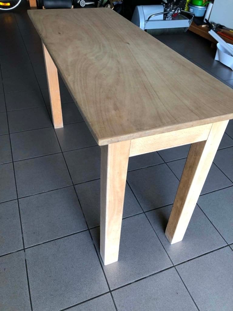 Tafel massief, Ophalen, Zo goed als nieuw, Rechthoekig
