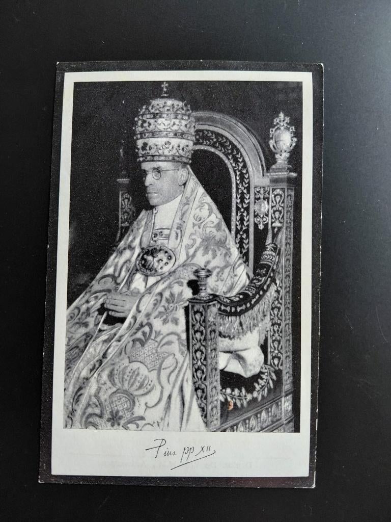 Bidprent Paus Pius XII, Verzamelen, Bidprentjes en Rouwkaarten, Verzenden, Bidprentje