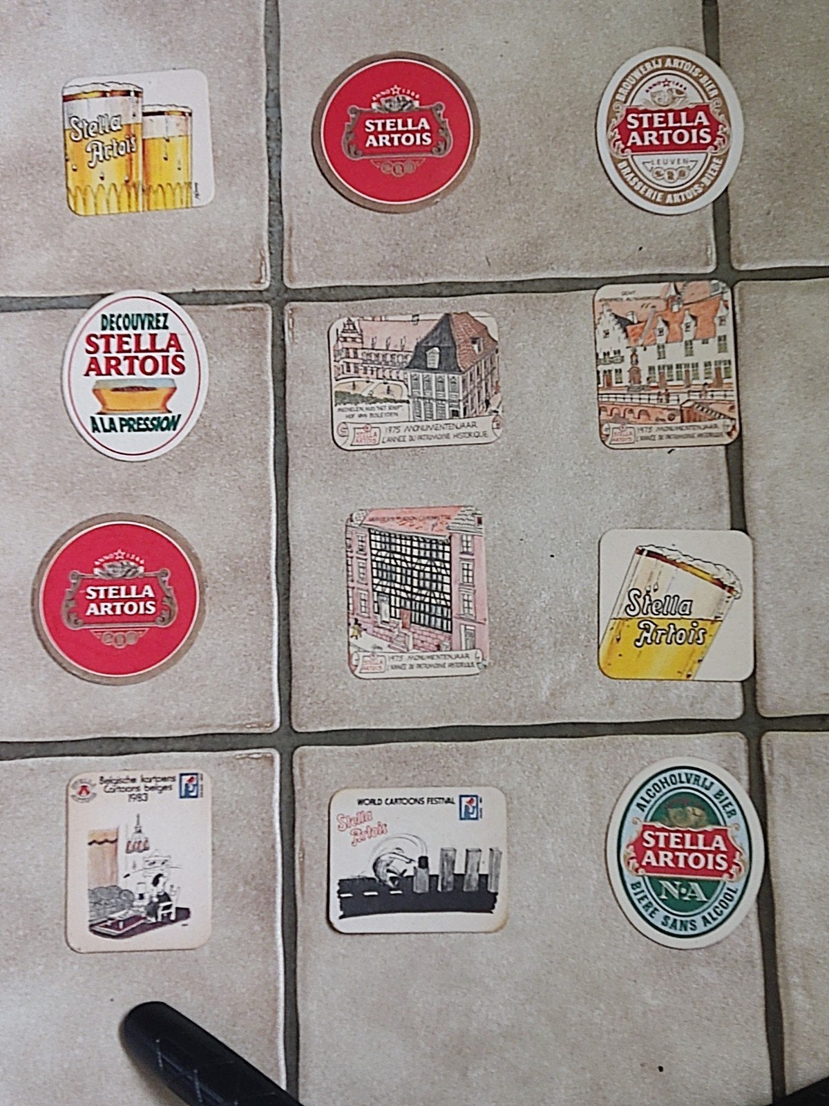 Lots d'anciens sous bock Stella Artois, Collections, Enlèvement ou Envoi, Comme neuf