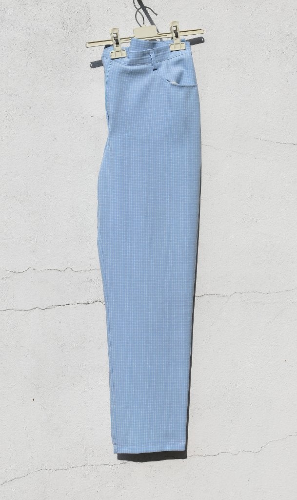 Pantalon droit vintage - bleu vichy - Taille 36/38, Kleding | Dames, Broeken en Pantalons, Blauw, 3 Suisses le chouchou, Ophalen of Verzenden