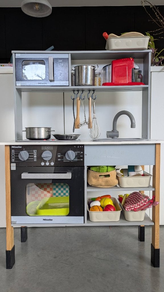 Speelkeukentje met attributen, Ophalen, Gebruikt, Hout, Speelkeuken