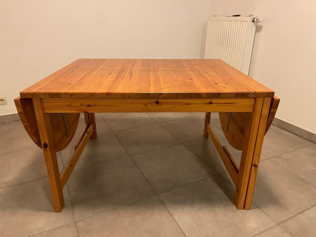 Très belle table en bois avec 2 rallonges, Pin, Enlèvement, Utilisé, 50 à 100 cm