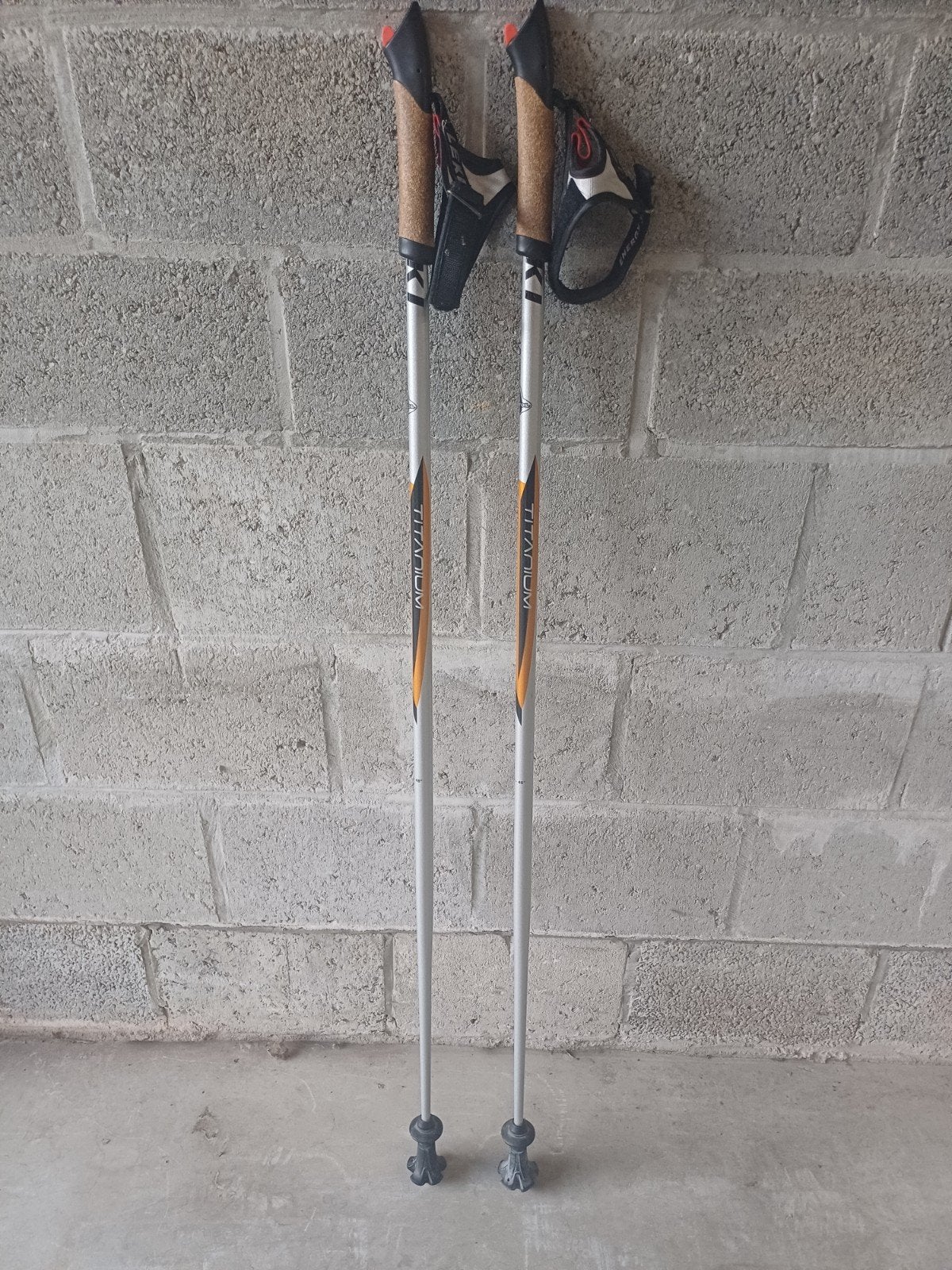 Leki Titanium wandelstokken, Sports & Fitness, Enlèvement, Utilisé, Bâton de marche