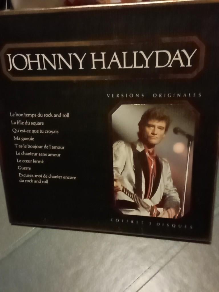 Johnny Hallyday coffret de 3 disques 33 tours, CD & DVD, Enlèvement ou Envoi, Comme neuf