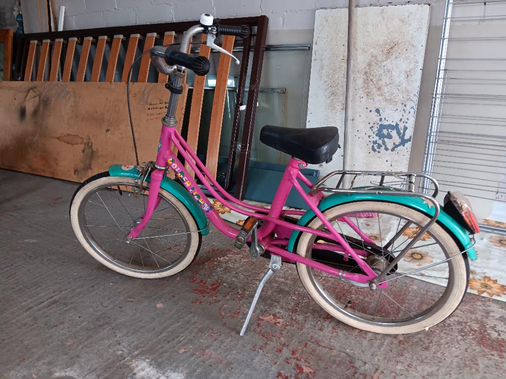 Kindefietsje voor meisjes, Fietsen en Brommers, Ophalen, Gebruikt, Velgrem, 18 inch