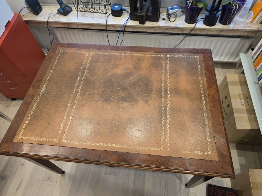 Bureau anglais en bois massif, Maison & Meubles, 112 cm, Enlèvement, 82 cm, Utilisé