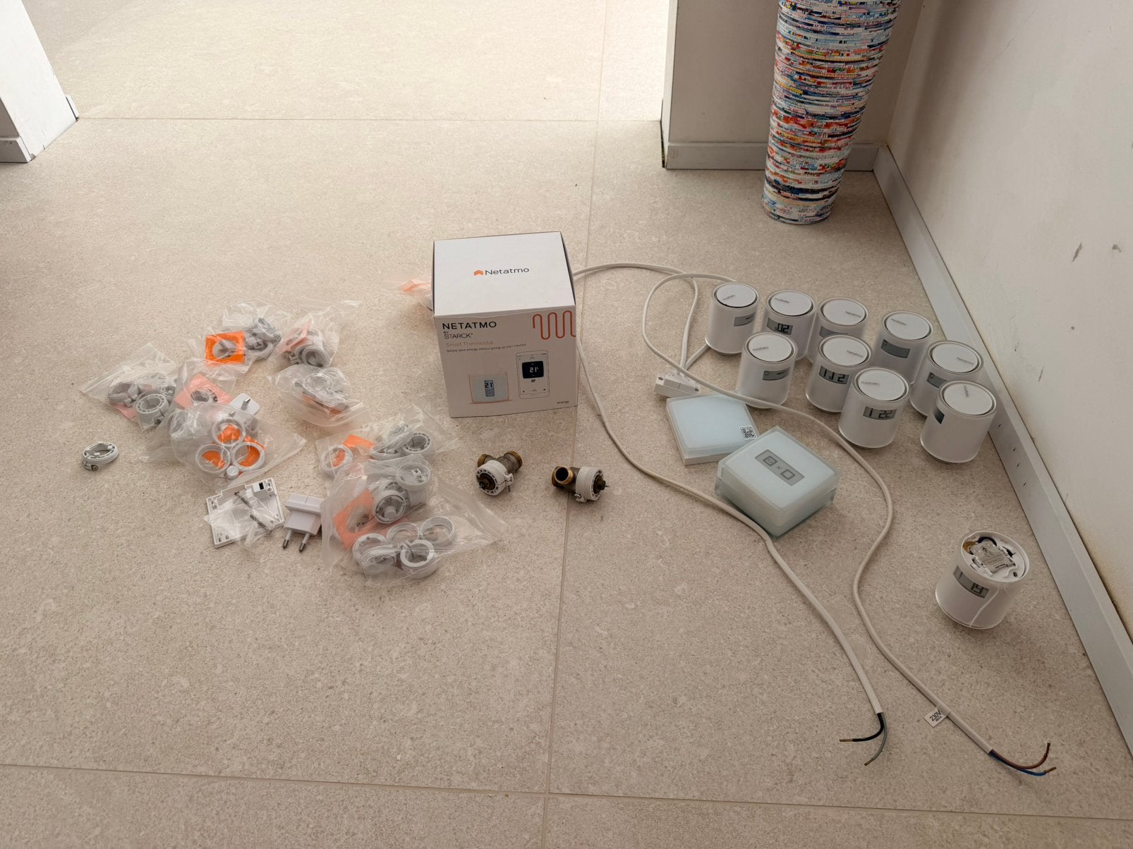 Netatmo : Thermostat Connecté + 10 Vannes Thermostatiques, Doe-het-zelf en Bouw, Thermostaten, Ophalen, Zo goed als nieuw