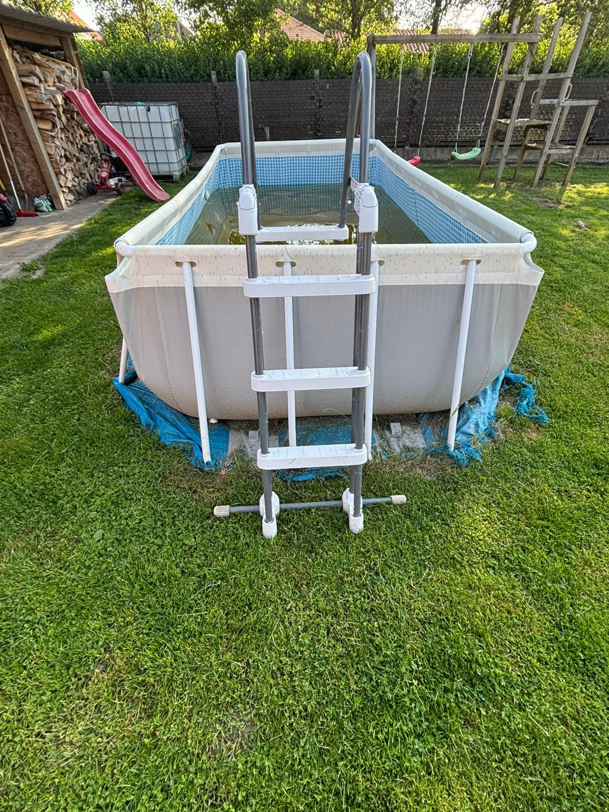 Intex zwembad 4*2*1,Solar bol,zoutwater systeem, Tuin en Terras, Zwembaden, Ophalen, Zo goed als nieuw