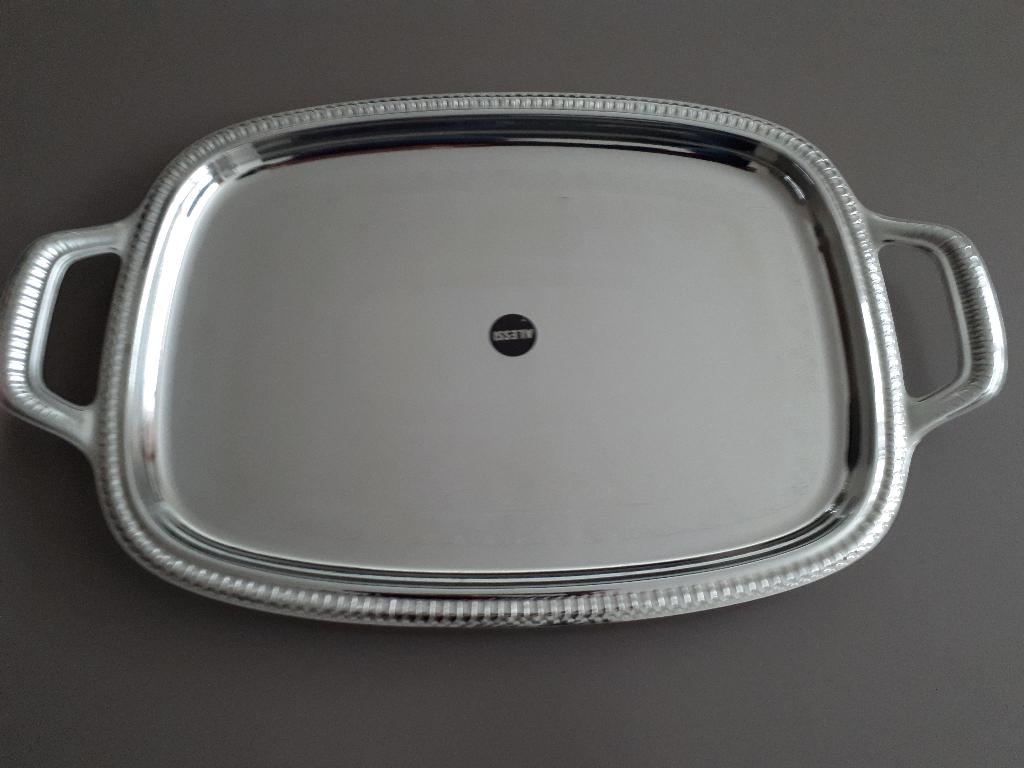 Inox dienblad  van ALESSI 18/10, Huis en Inrichting, Woonaccessoires | Dienbladen, Ophalen of Verzenden, Zo goed als nieuw, Rechthoekig