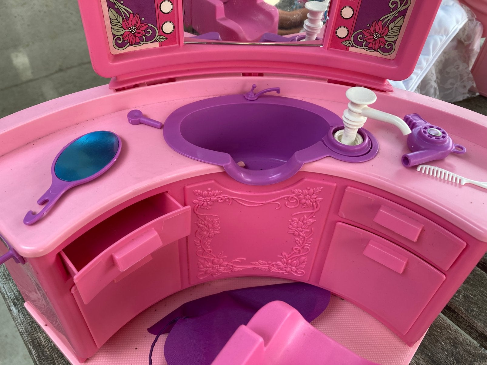 Vtg BARBIE Beauty Salon Play Set Accessories, Ophalen, Gebruikt, Barbie