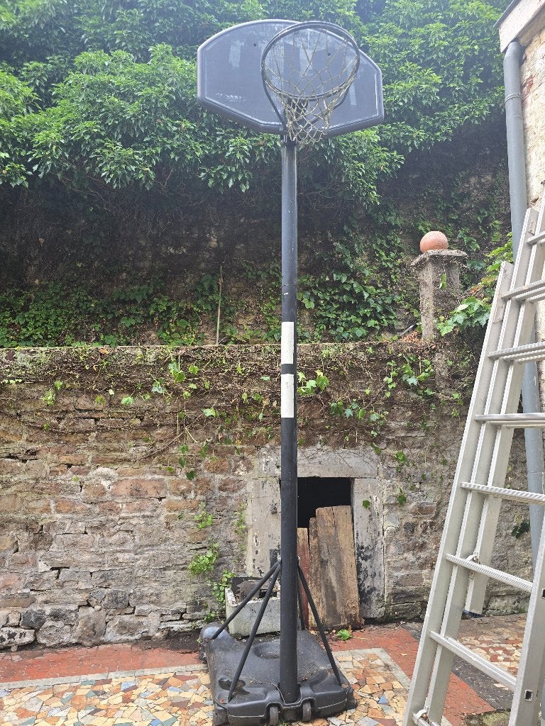 Basketbalring met standaard, 83,1 m, verstelbaar, Ophalen, Gebruikt, Overige typen