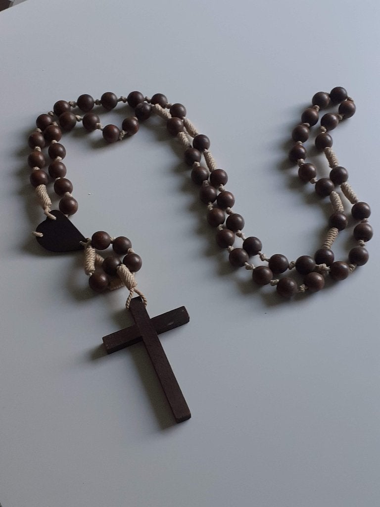 Grote houten paternoster, Enlèvement, Utilisé, Autres types, Christianisme | Catholique