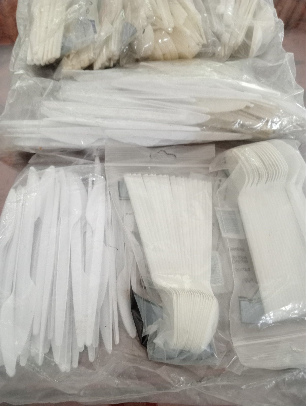 plastiek lepels messen, Ophalen, Nieuw, Kunststof, Los bestek