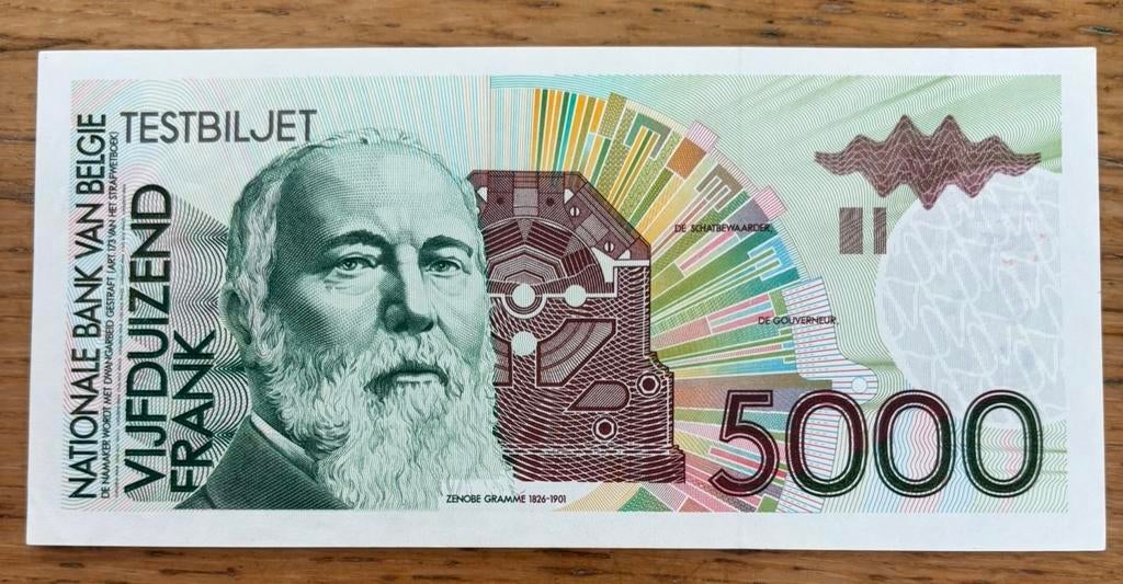5000 Francs UNC! Zeldzaam verzamelstuk !, Timbres & Monnaies, Billets de banque | Belgique, Enlèvement ou Envoi
