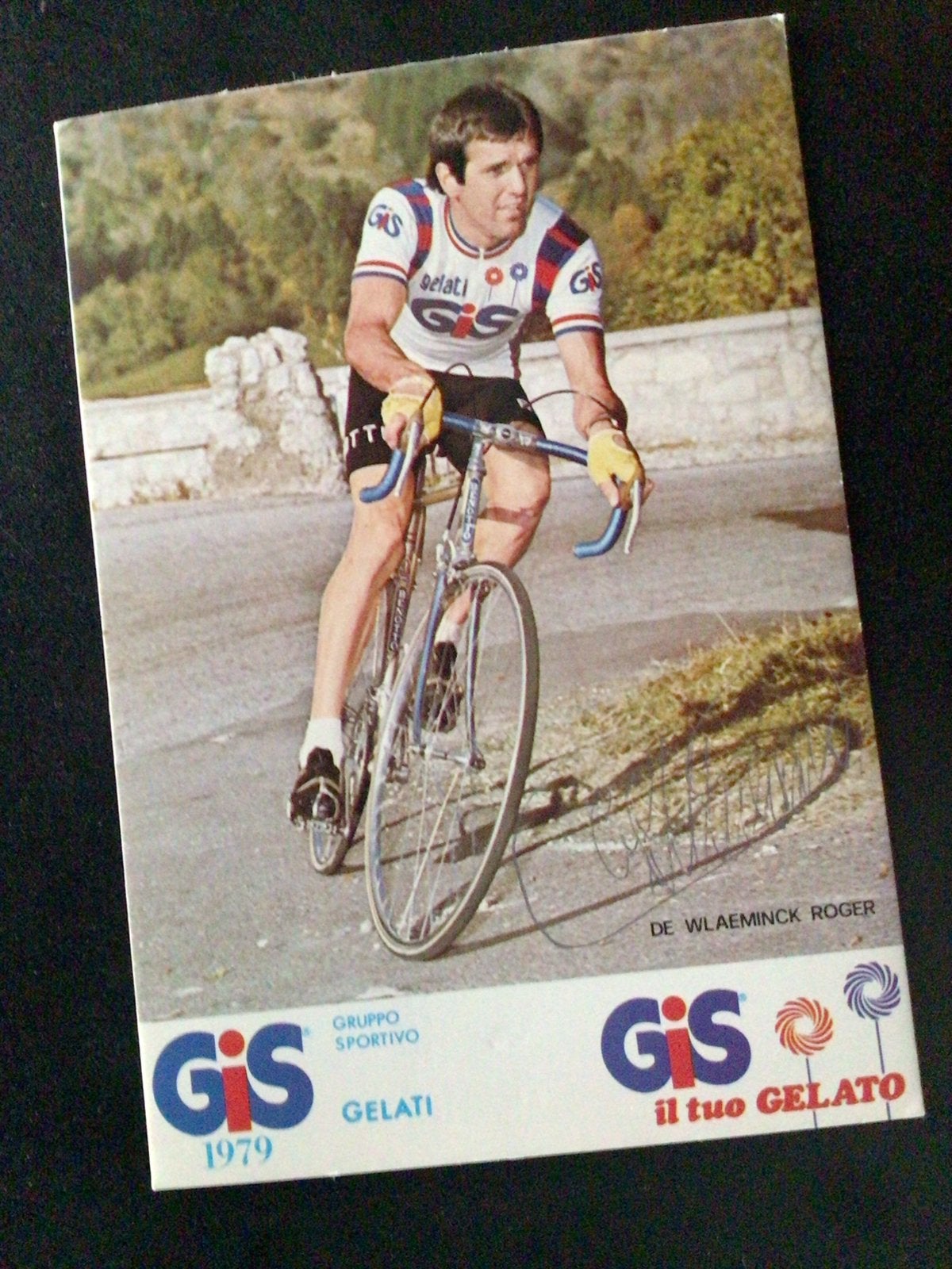 Wielerkaart team gis roger de vlaeminck signe, Ophalen of Verzenden, Zo goed als nieuw