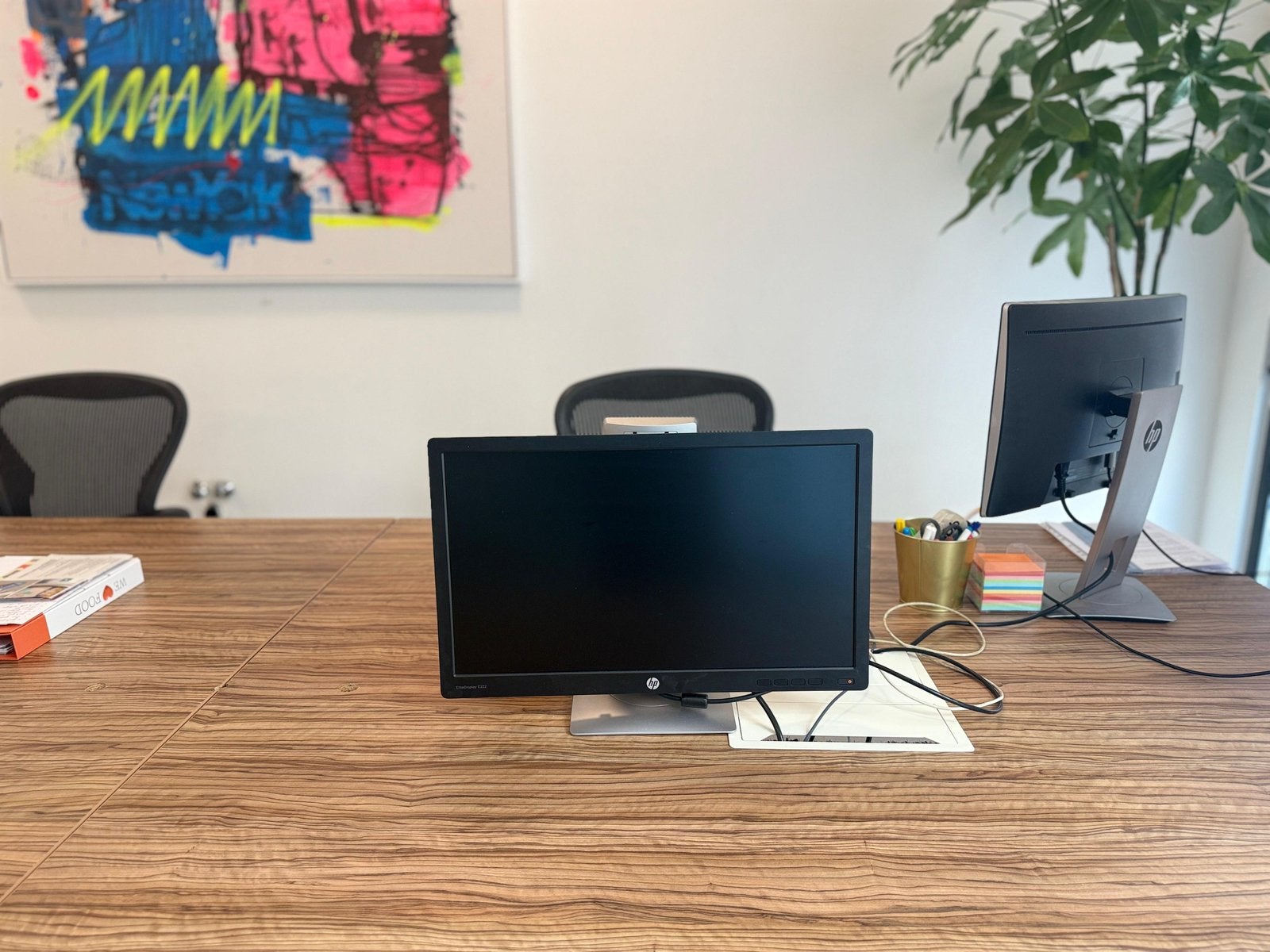 4x HP EliteDisplay E222 monitor – 21,5 inch Full HD, Computers en Software, Monitoren, Ophalen, Zo goed als nieuw, HD, DisplayPort