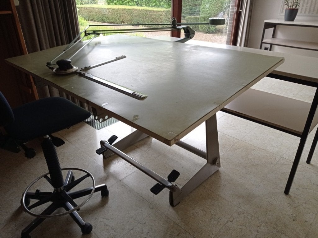 tekentafel jaren 60, Antiek en Kunst, Antiek | Meubels | Tafels, Ophalen