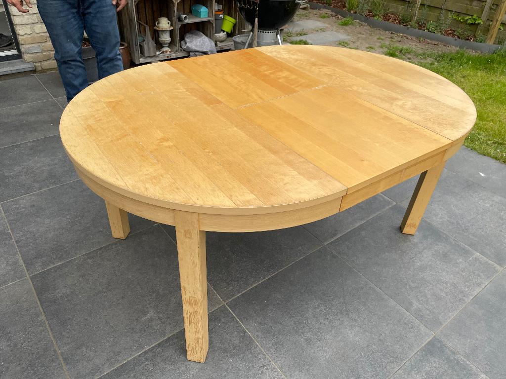 Eettafel, Huis en Inrichting, Tafels | Eettafels, Ophalen, Gebruikt, 100 tot 150 cm, Ovaal