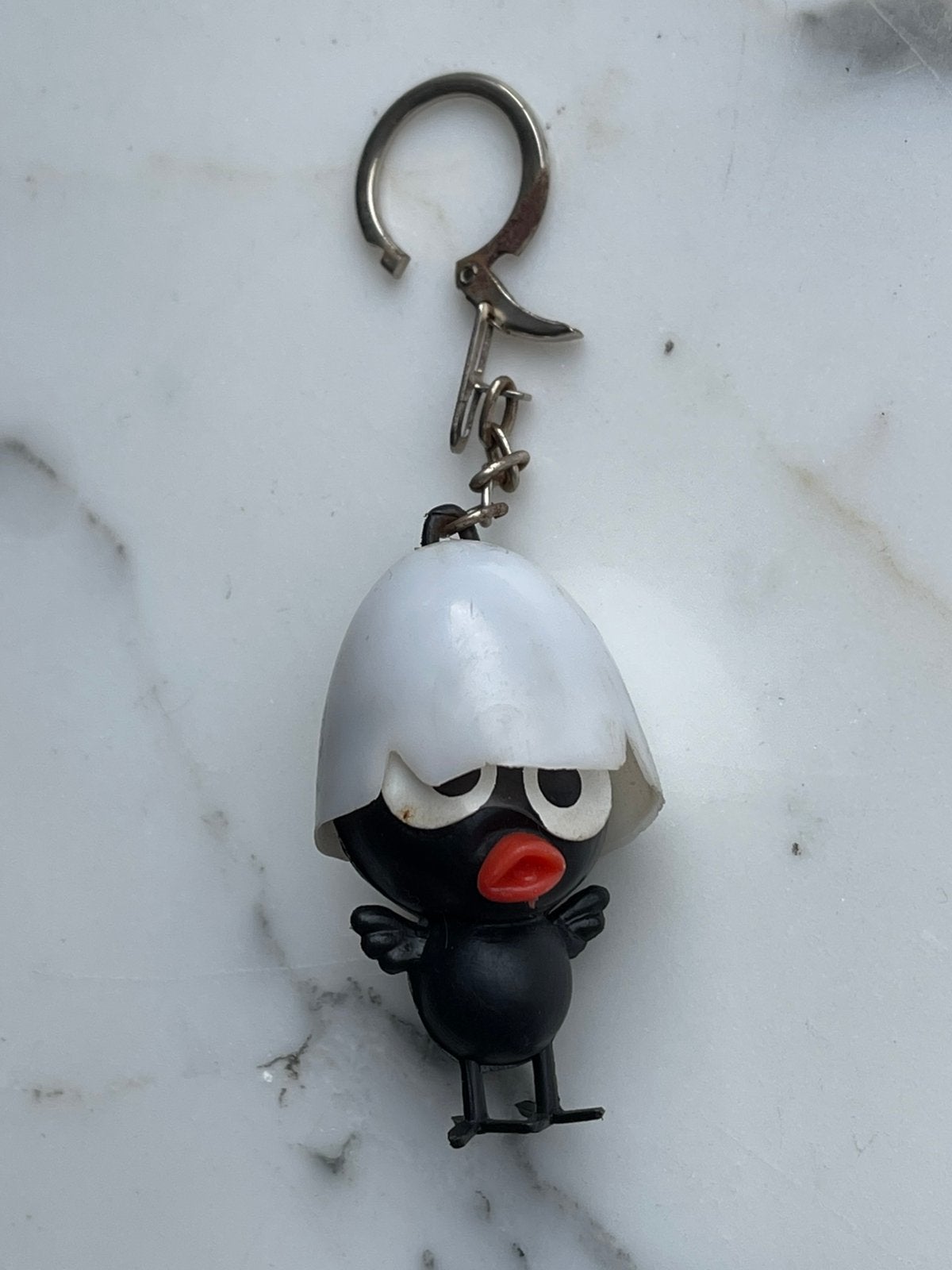 Vintage Calimero sleutelhanger, Collections, Enlèvement ou Envoi, Utilisé, Peluche ou Figurine