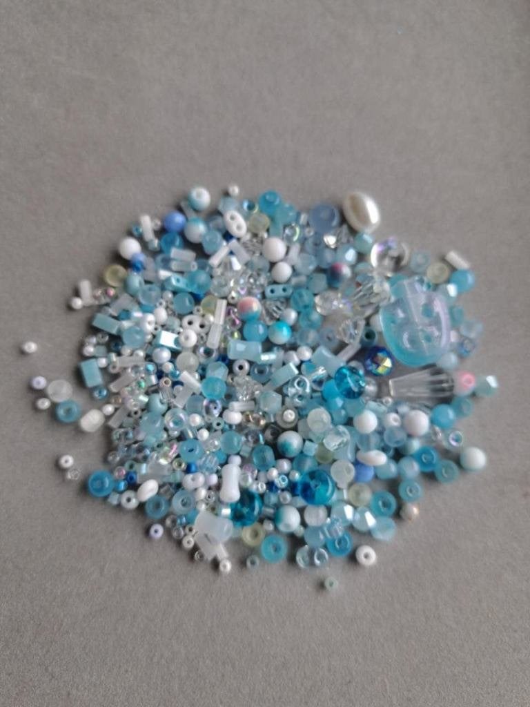 20 g de mélange de rocailles pour bijoux DIY, bleu, Hobby & Loisirs créatifs, Fabrication de Perles & Bijoux, Envoi, Neuf, Perle