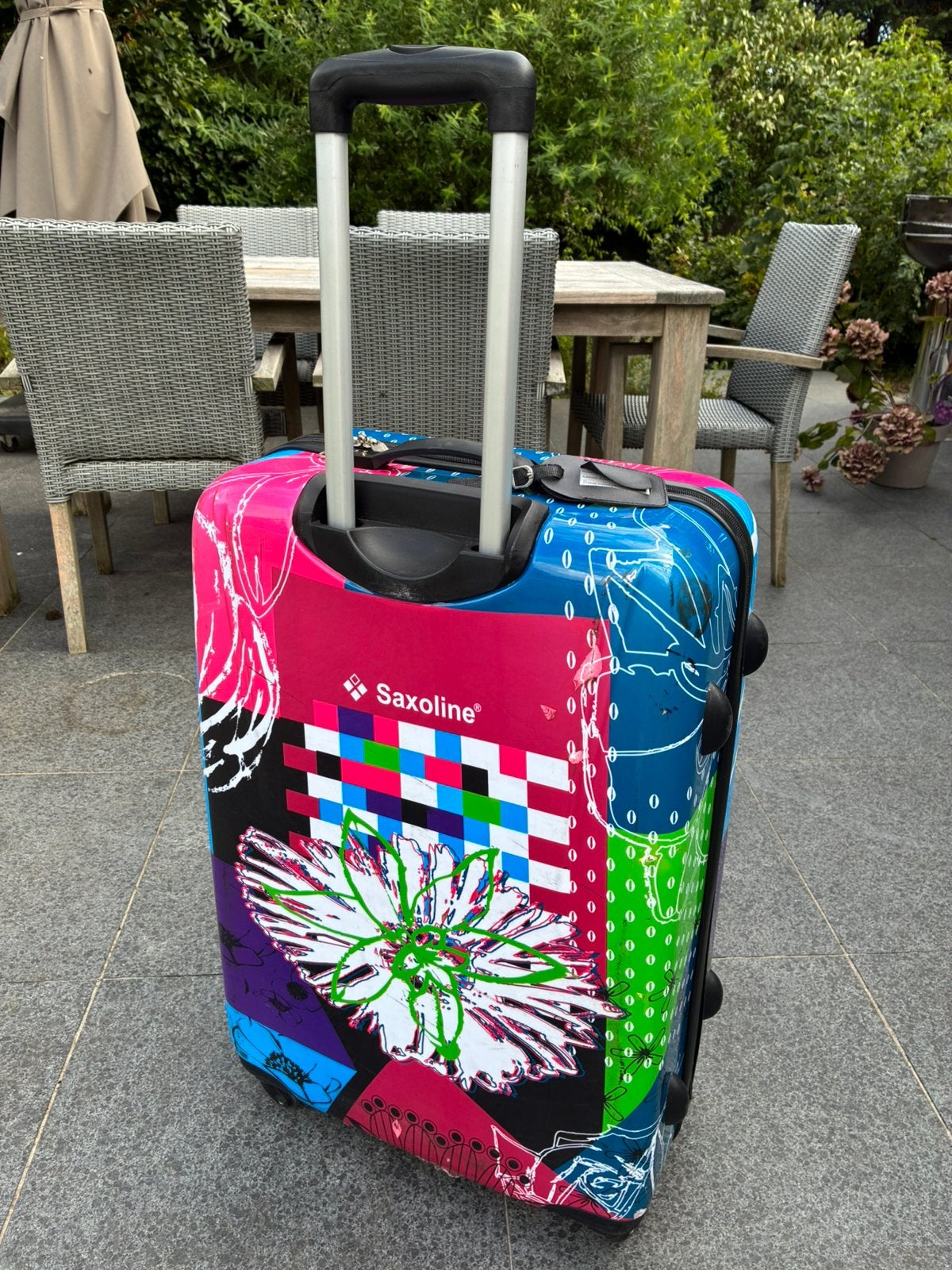 Saxoline harde reiskoffer - Medium (67 cm), Gebruikt, Hard kunststof, 45 tot 55 cm, Slot
