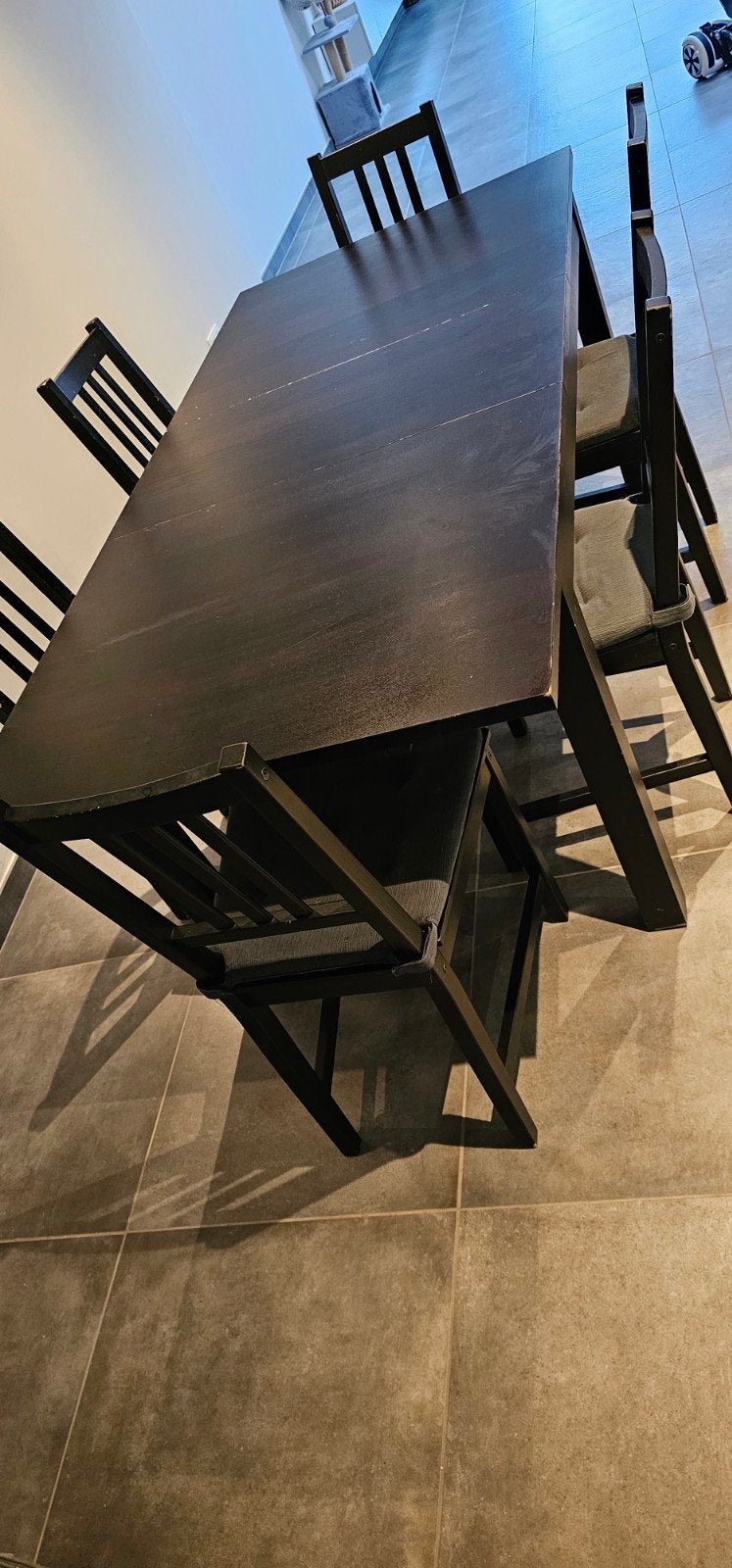 Table de salle à manger extensible + chaise, Maison & Meubles, Salles à manger complètes, Enlèvement