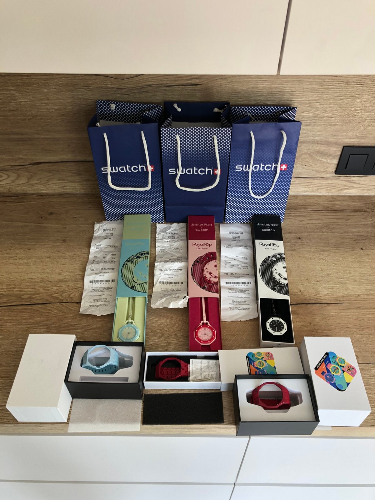 Swatch X Audemars Piguet, Ophalen of Verzenden, Zo goed als nieuw, Zakhorloge, Swatch