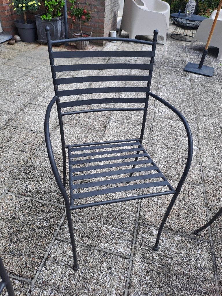 4 chaises jardin, Ophalen, Gebruikt, Metaal