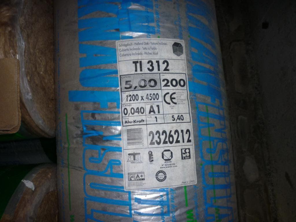 12 rouleaux laine de verre knauf 1200x4500x200, 12 cm of meer, Nieuw, 15 m² of meer, Glaswol