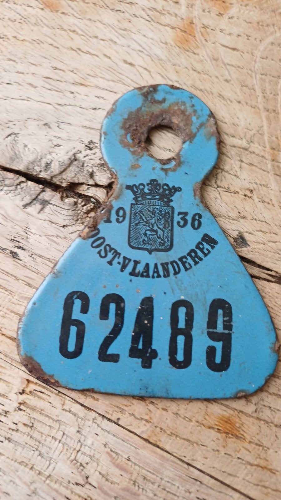 Plaque de vélo 1936 Flandre orientale, Enlèvement ou Envoi
