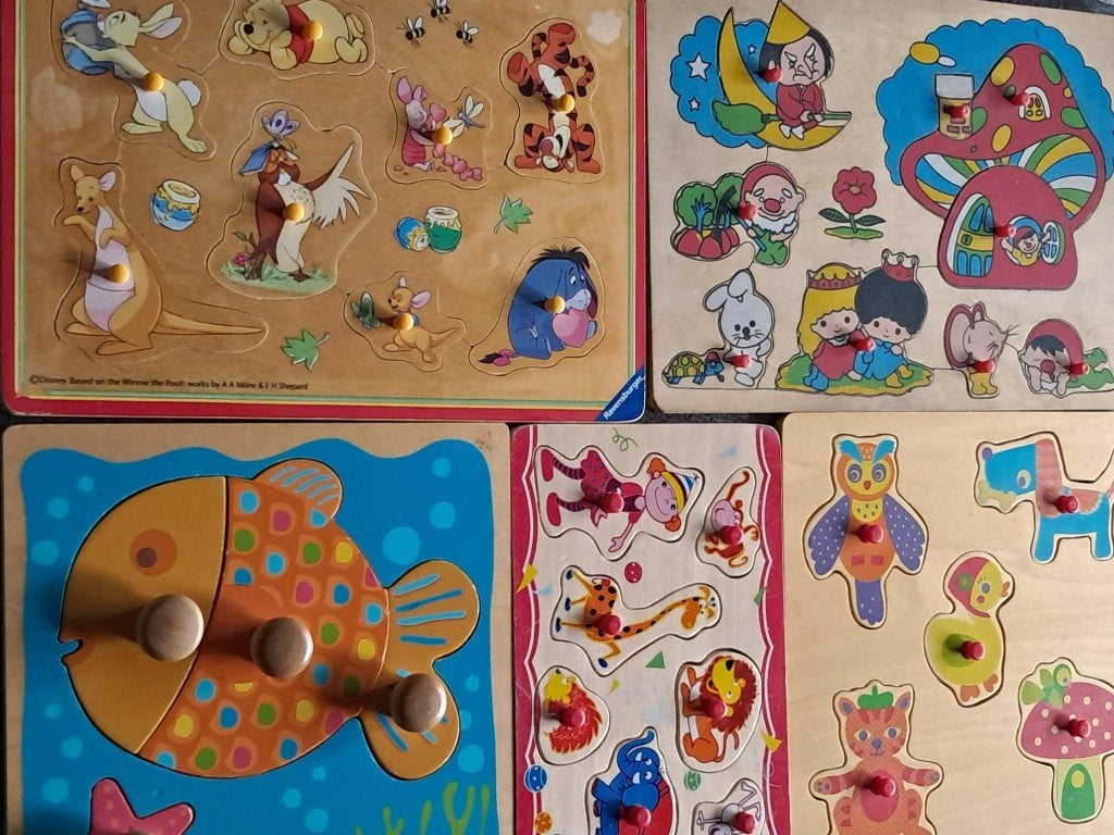 puzzles enfichables en bois, Enlèvement ou Envoi, Utilisé, En bois