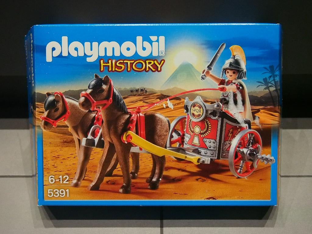 Playmobil set 5391 Romeinse strijdwagen met tribuun, Kinderen en Baby's, Speelgoed | Playmobil, Zo goed als nieuw, Complete set