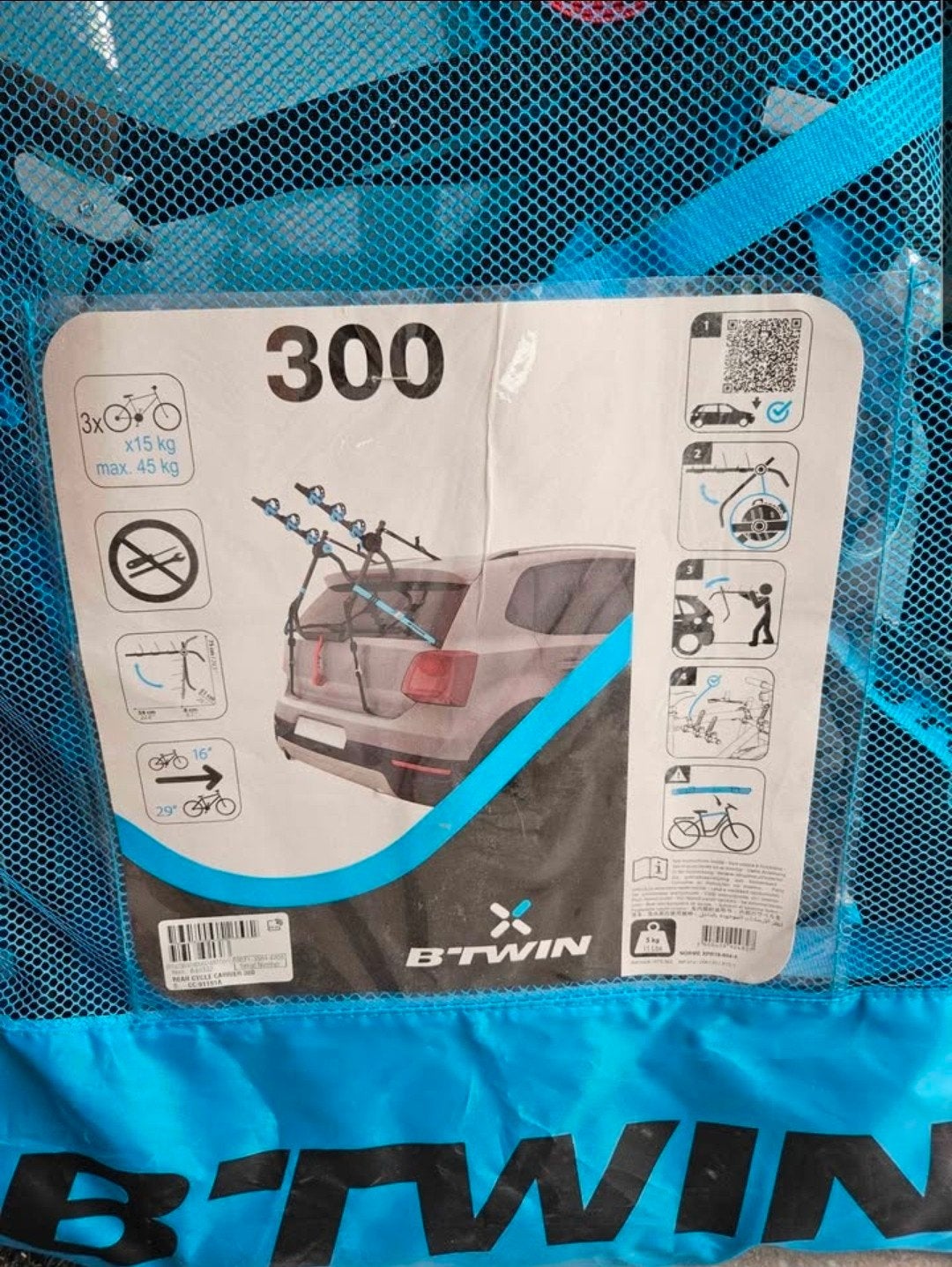 Porte vélos Decathlon, Autos : Divers, Enlèvement, 2 vélos, Utilisé, Accessoire porte-vélos