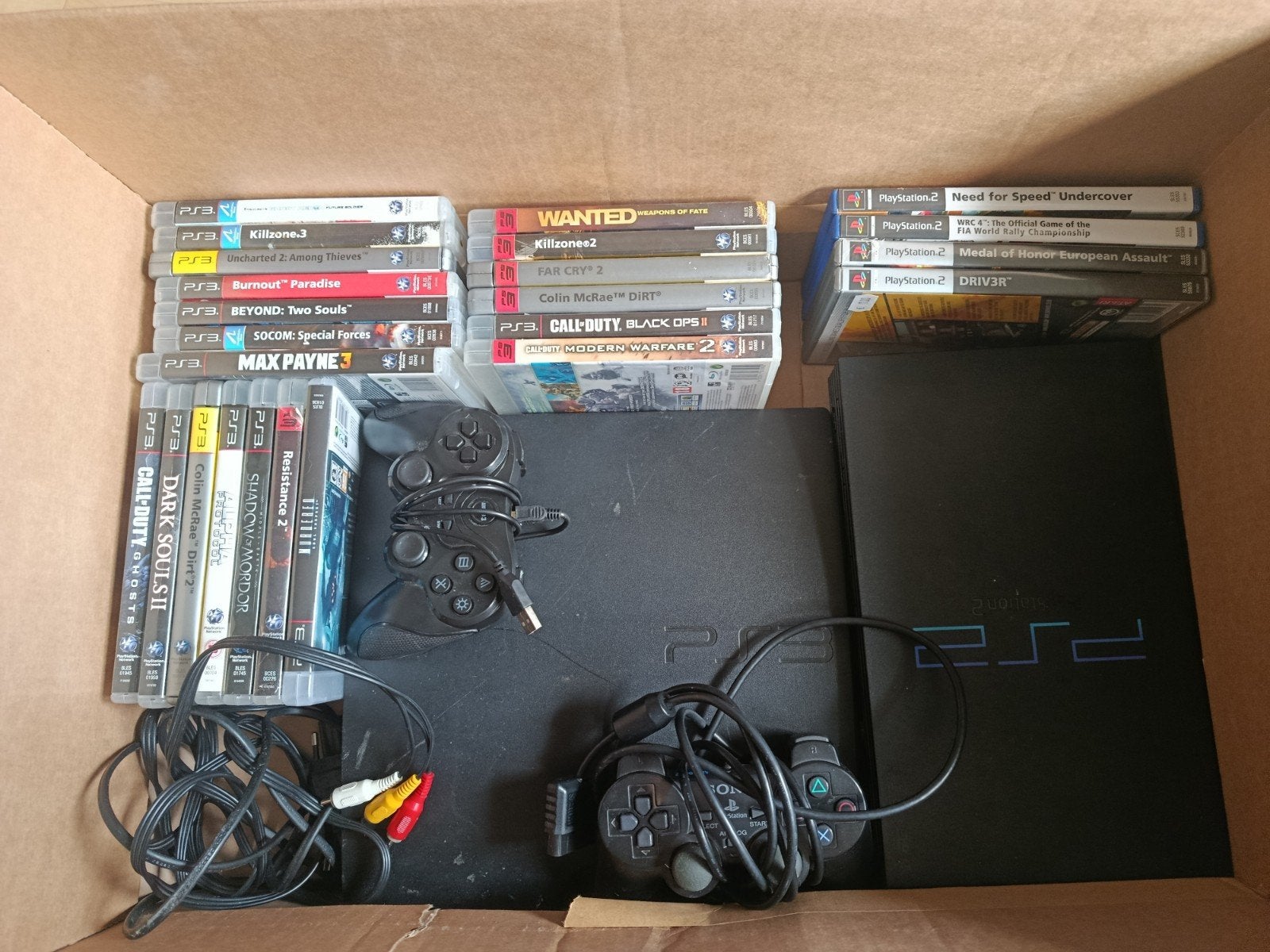 PS2 + PS3 en games, Games en Spelcomputers, Ophalen of Verzenden, Gebruikt, Met 1 controller, Met games