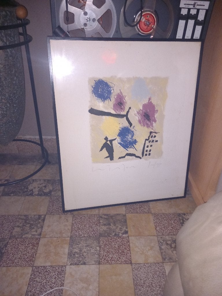 Litho van Uwe Poth, Antiquités & Art, Signé, Enlèvement, Abstrait, Lithographie