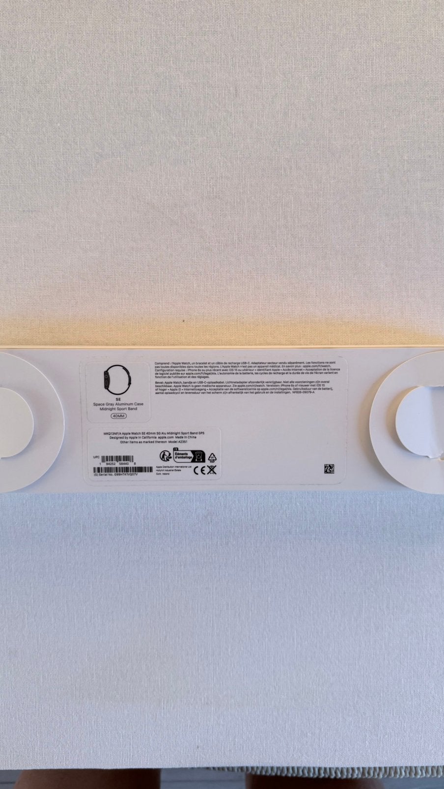 Apple Watch SE 40mm SG Alu Midnight GPS compleet als nieuw., Enlèvement, Comme neuf