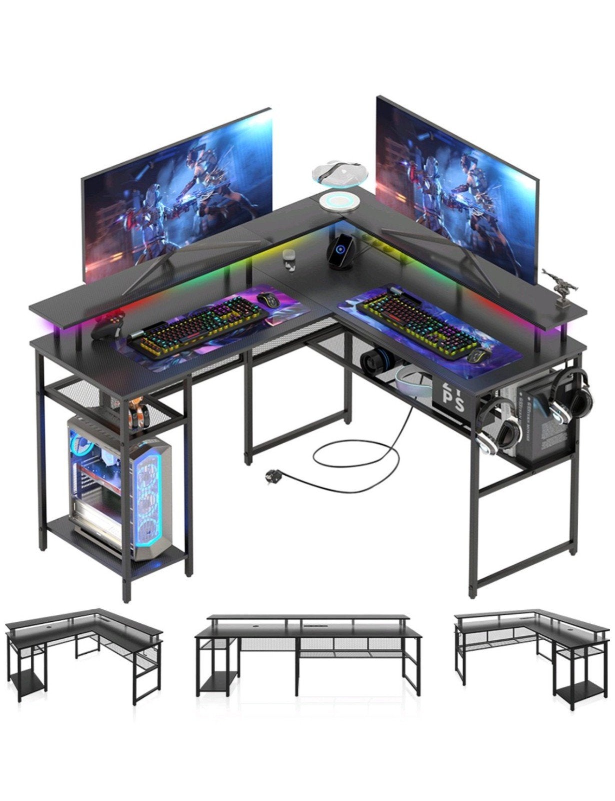gaming bureau, Maison & Meubles, Enlèvement, Prise de courant, Bureau d'angle