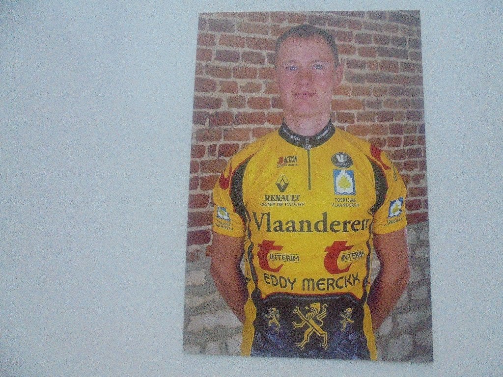wielrenner-kris gerits, Verzamelen, Foto's en Prenten, Verzenden, 1980 tot heden, Zo goed als nieuw, Foto