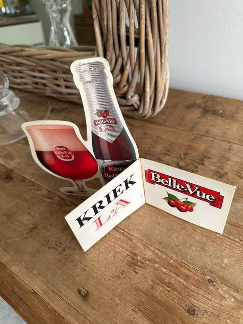Publicité de Kriek Belle Vue L.A, Enlèvement ou Envoi, Comme neuf, Panneau, Plaque ou Plaquette publicitaire, Autres marques