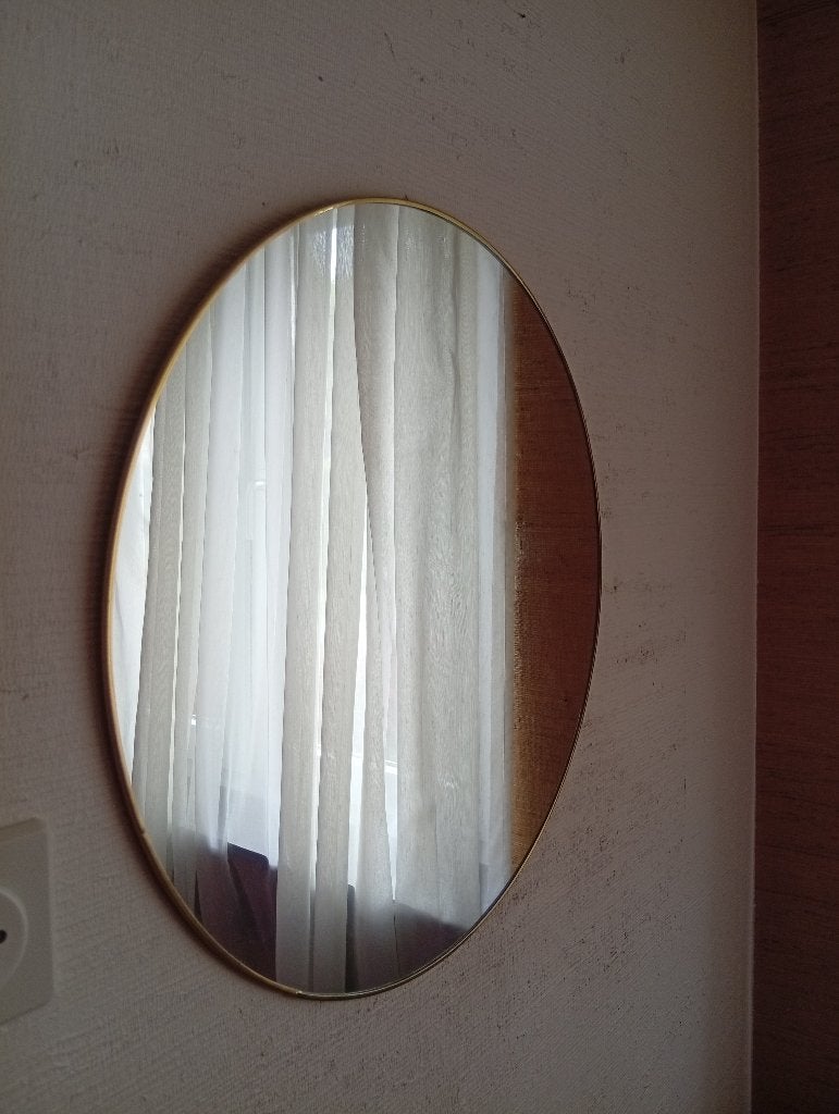 3 miroirs bords dorés, Maison & Meubles, Accessoires pour la Maison | Miroirs, Moins de 100 cm, Rond, Comme neuf, Enlèvement