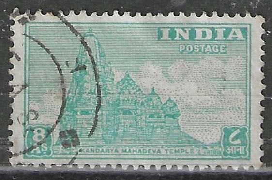Inde 1949 - Yvert 16 - Le temple de Kandarya Mahadeva (ST), Envoi, Affranchi