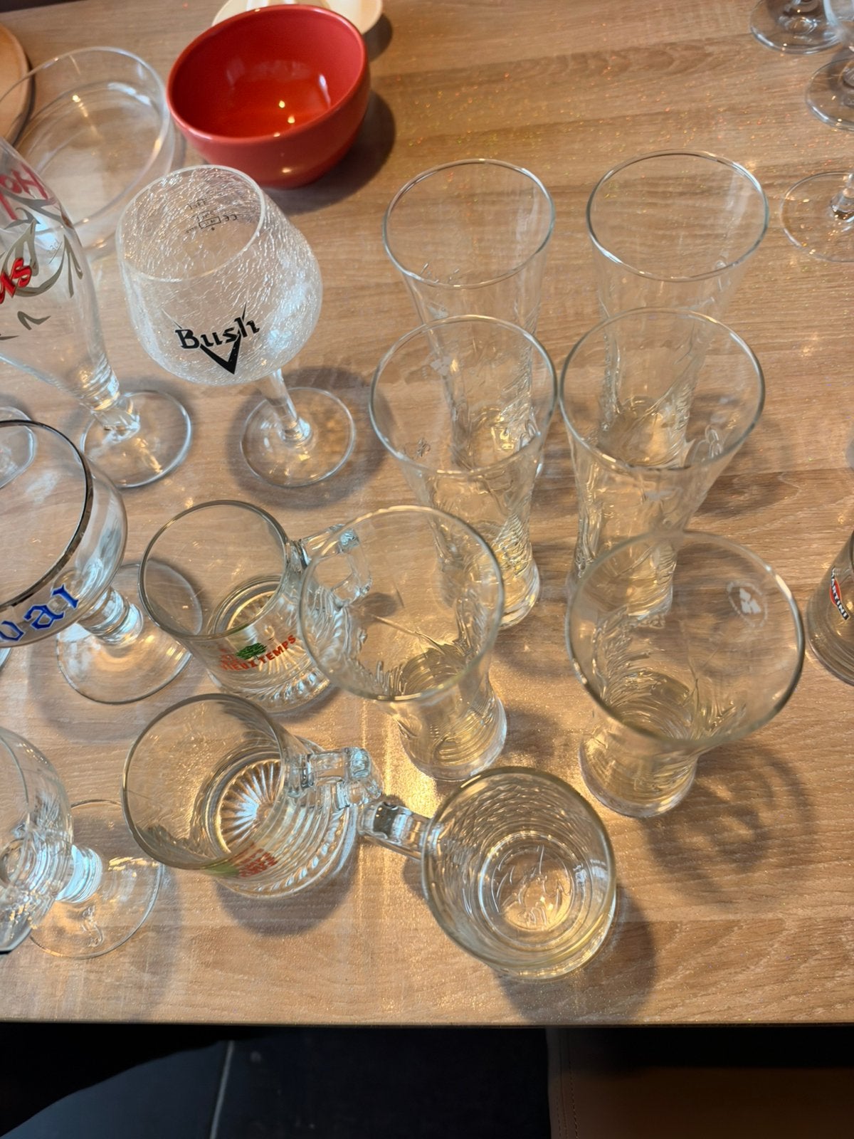 Lots de 20 verres a biere/autres, Collections, Enlèvement, Utilisé