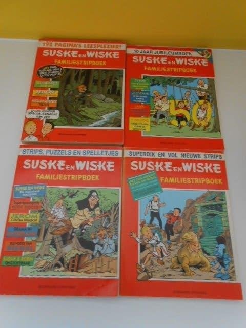 4 'familiestripboeken - Suske & Wiske', Meerdere stripboeken, Ophalen of Verzenden, Gelezen, Willy Vandersteen