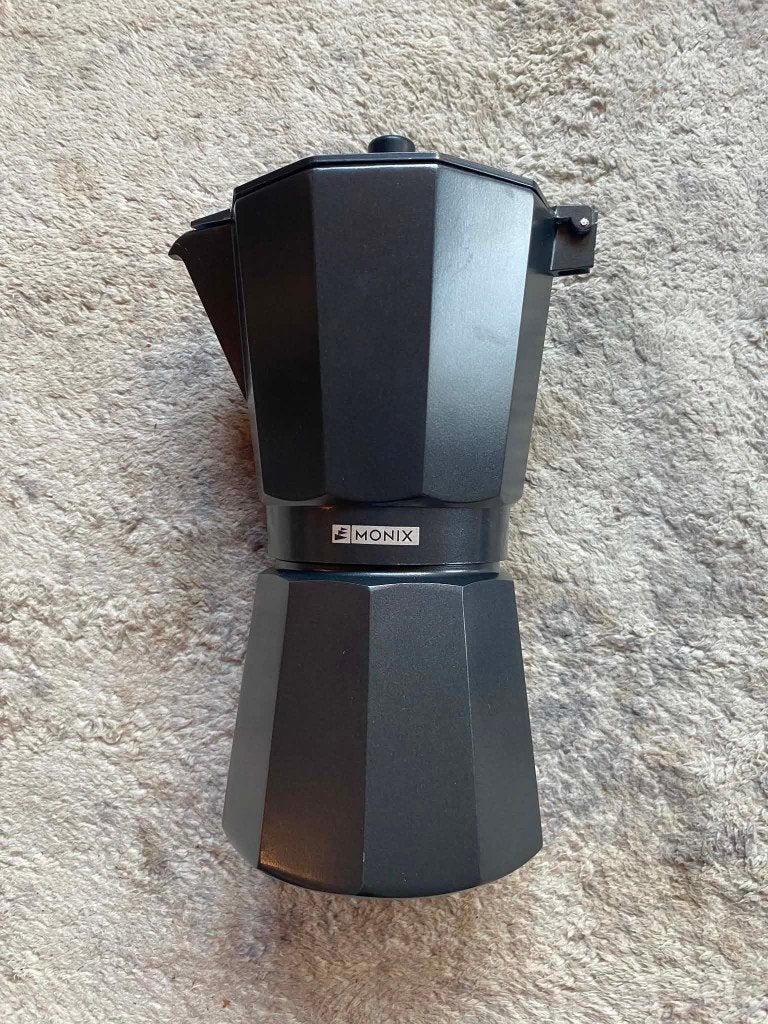 Cafetière italienne MONIX Vitro Noir, Electroménager, Cafetières, Enlèvement ou Envoi, Comme neuf, Cafetière, X