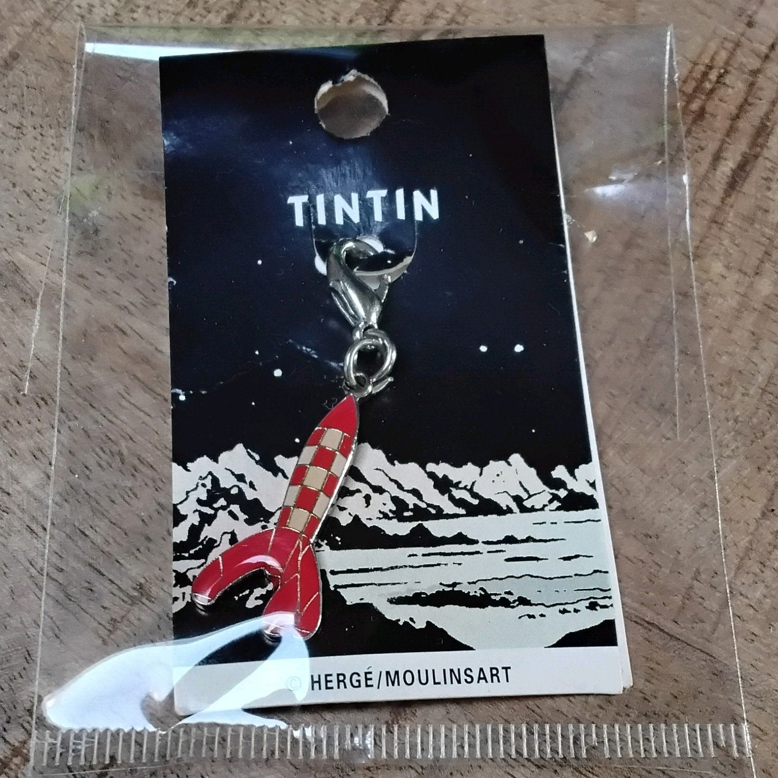 Breloque Tintin MoonRocket avec pendentif Hergé Moulinsart A, Enlèvement ou Envoi, Tintin