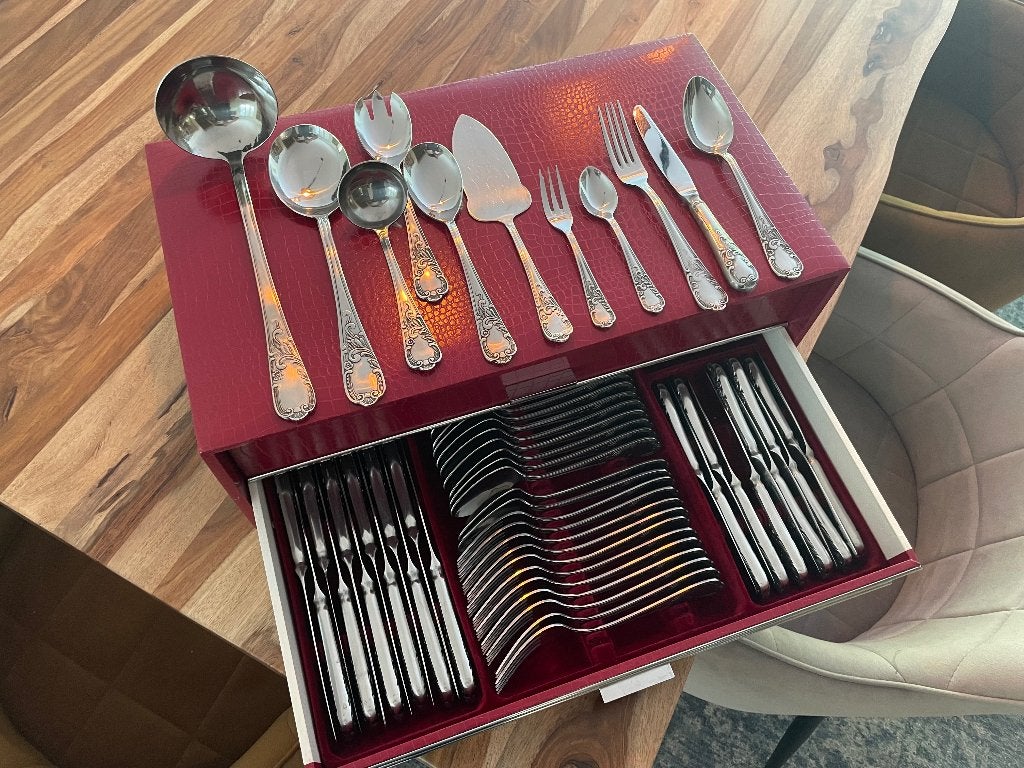 Bestek koffer 78-delig., Enlèvement, Inox ou Chrome, Set de couverts
