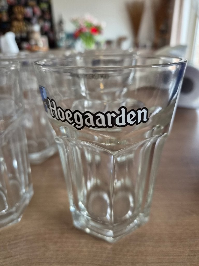 Hoegaarden glazen, Verzamelen, Ophalen, Zo goed als nieuw, Bierglas
